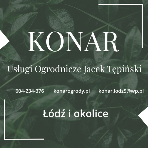 Zdjęcie na okładce dla Konar Usługi Ogrodnicze Łódź Jacek Tępiński